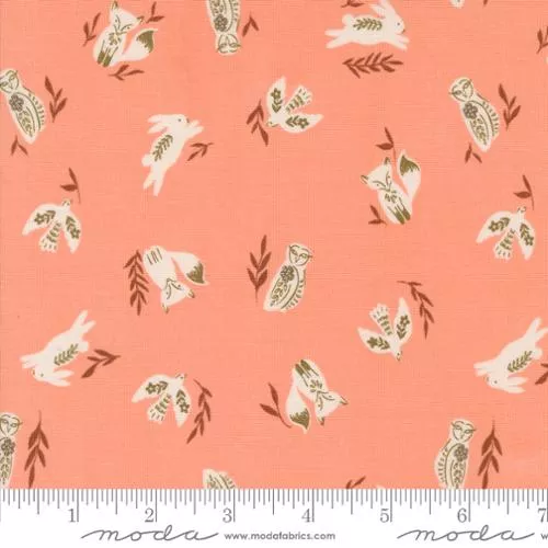 "Folk Lore"-Fable Friends Peach Blossom by Fancy That Design House for Moda