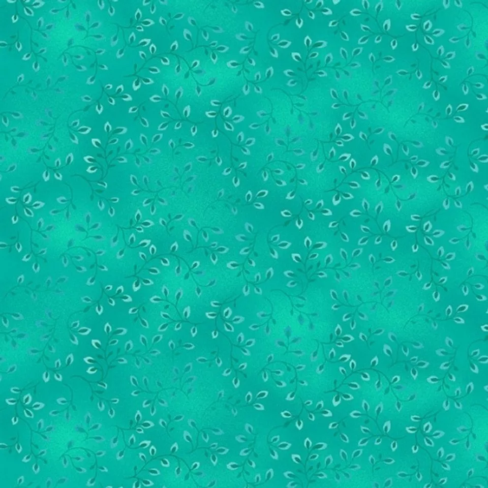 -Henry Glass Folio BasicsTonal vining foliage -7755-61 Jade